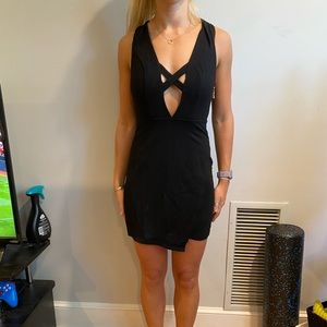 Black bodycon mini dress